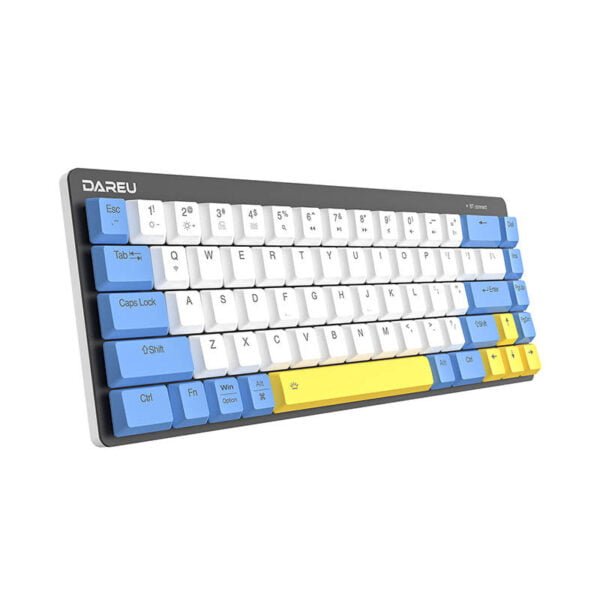 Wireless mechanical keyboard Dareu EK868 Bluetooth (white&blue&yellow)) navod